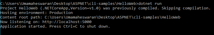 Getting Started with DOTNET Core – Umamaheswaran